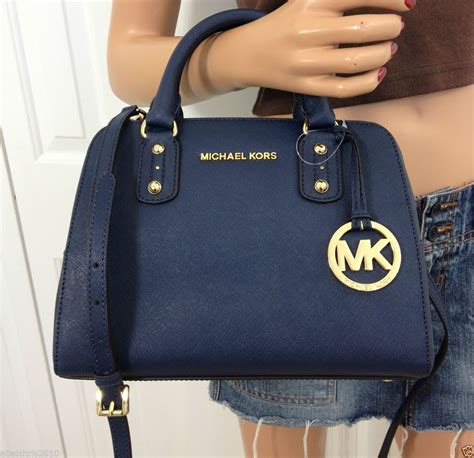 navy blue mk purse.